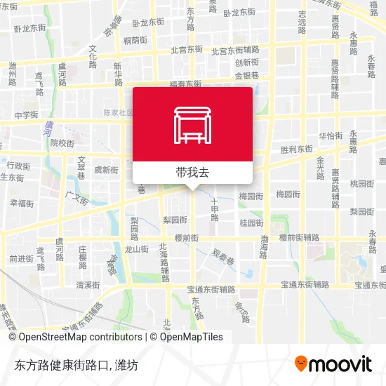 东方路健康街路口地图
