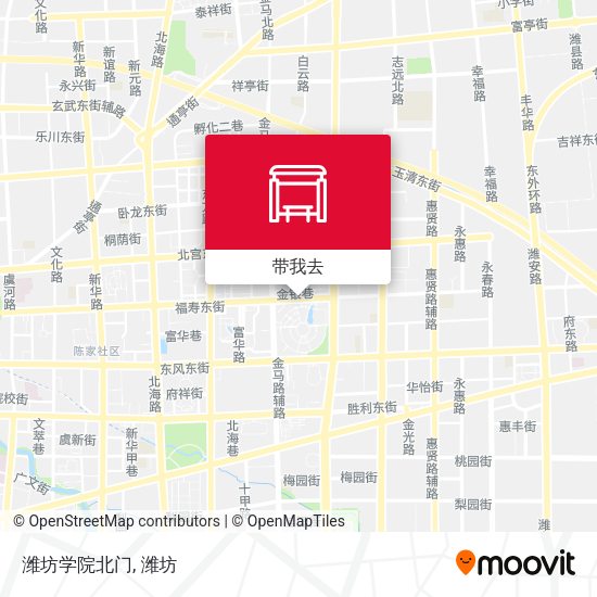 潍坊学院北门地图
