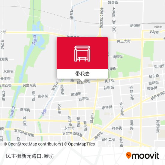 民主街新元路口地图