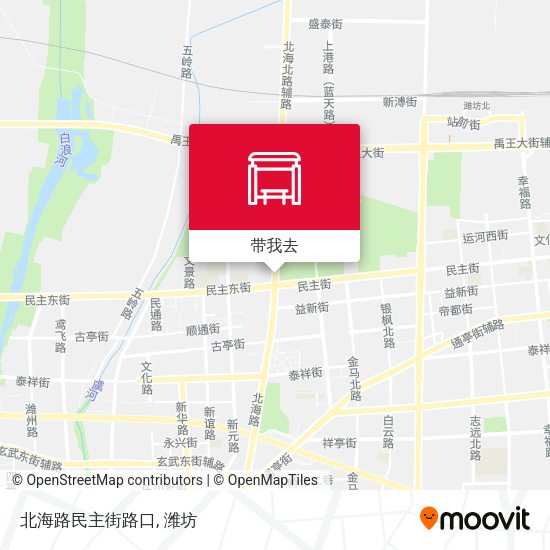 北海路民主街路口地图