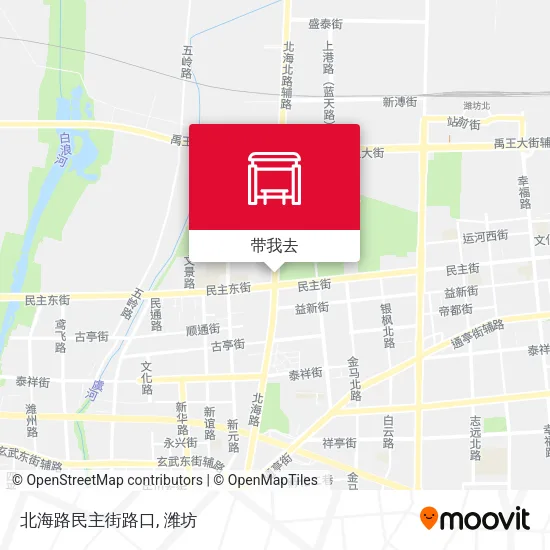 北海路民主街路口地图