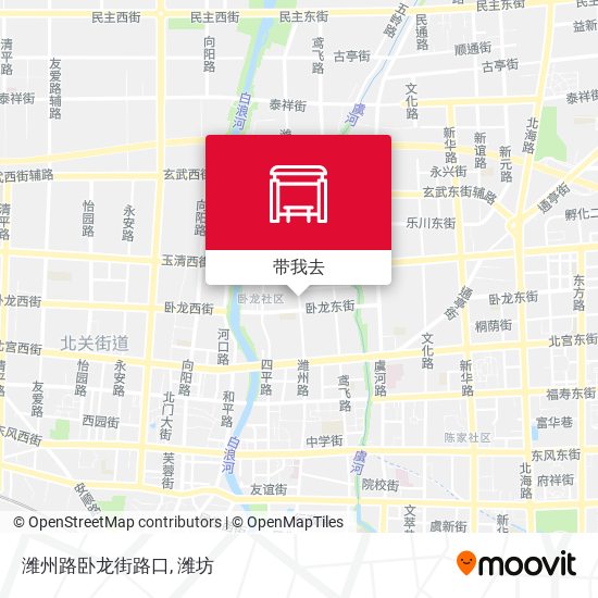 潍州路卧龙街路口地图