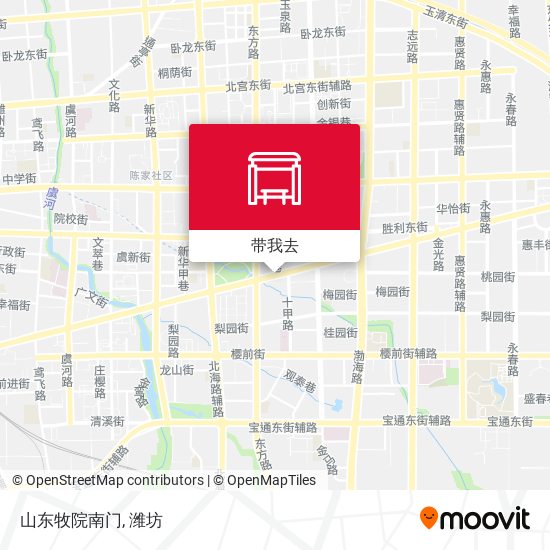 山东牧院南门地图