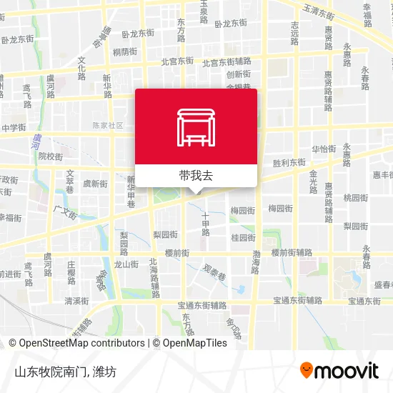 山东牧院南门地图