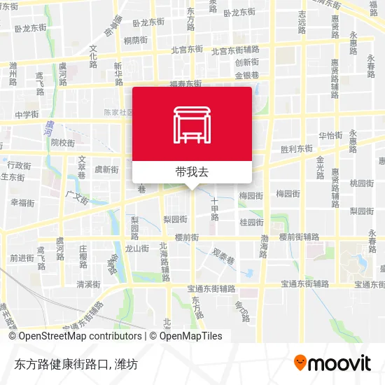 东方路健康街路口地图