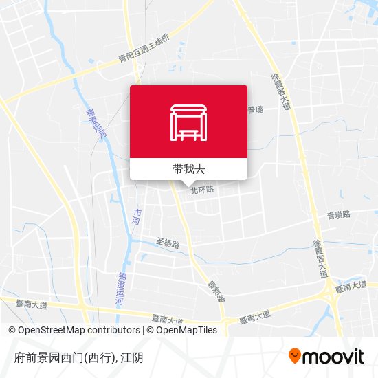 府前景园西门(西行)地图