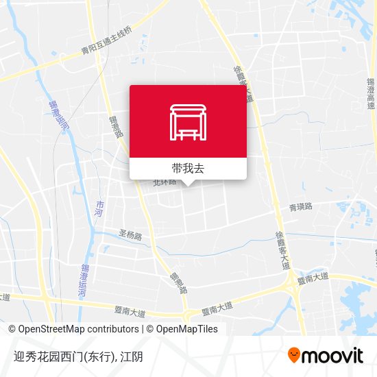 迎秀花园西门(东行)地图