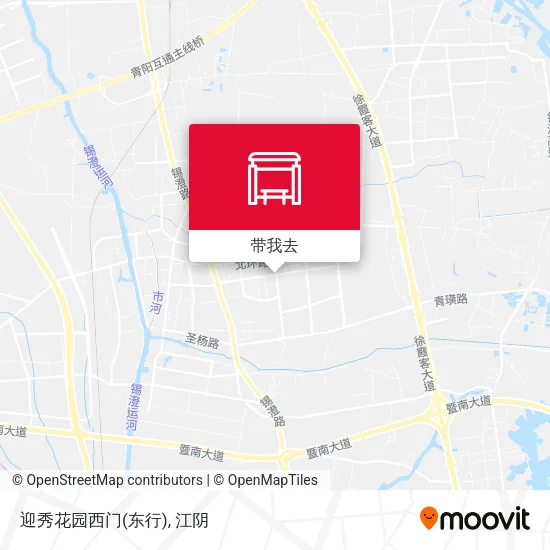迎秀花园西门(东行)地图