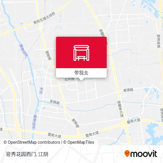 迎秀花园西门地图