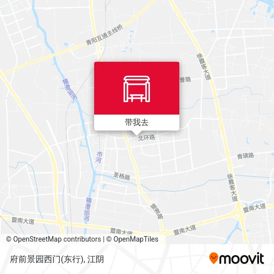 府前景园西门(东行)地图