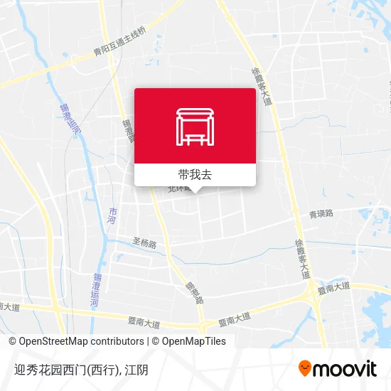 迎秀花园西门(西行)地图