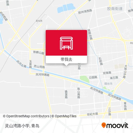 灵山湾路小学地图