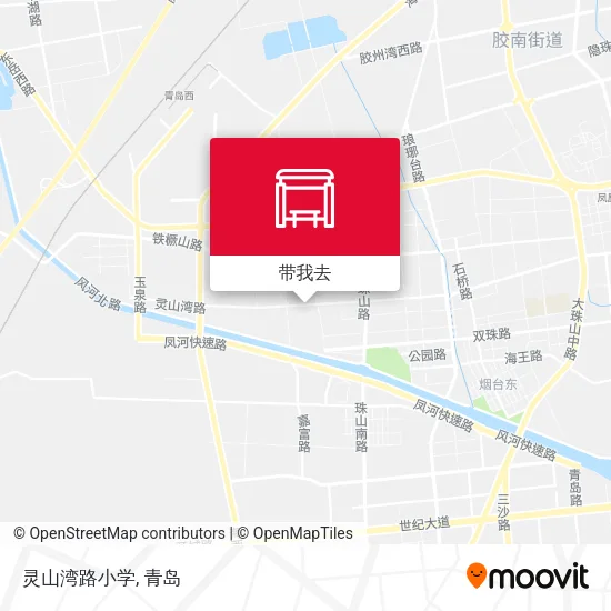 灵山湾路小学地图
