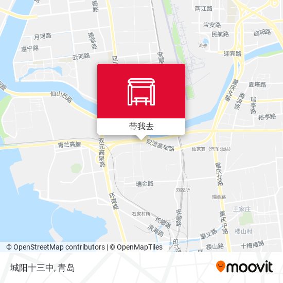 城阳十三中地图
