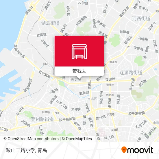 鞍山二路小学地图