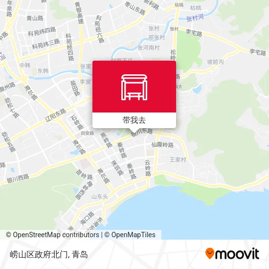 崂山区政府北门地图