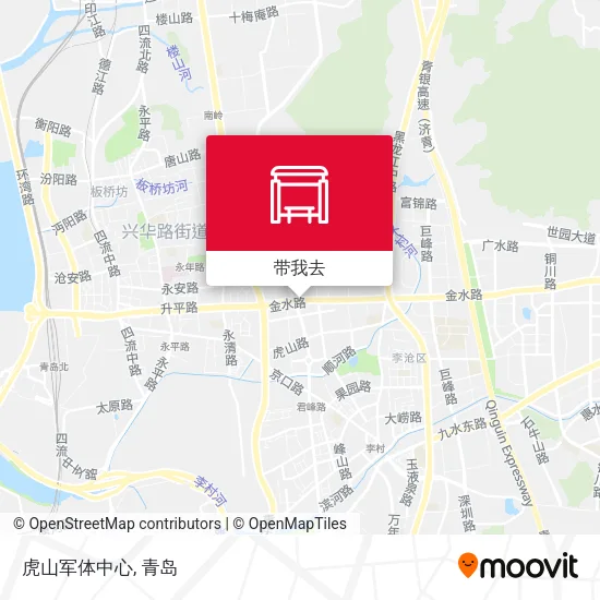 虎山军体中心地图
