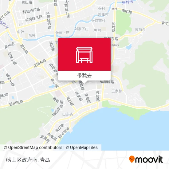 崂山区政府南地图