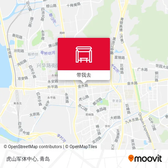 虎山军体中心地图