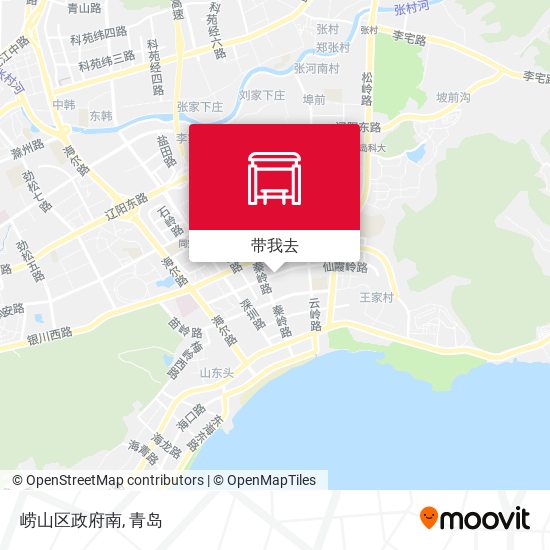 崂山区政府南地图