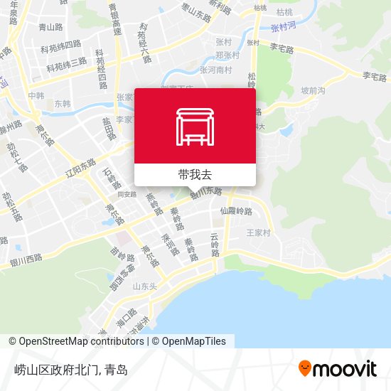 崂山区政府北门地图