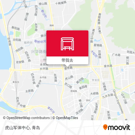 虎山军体中心地图