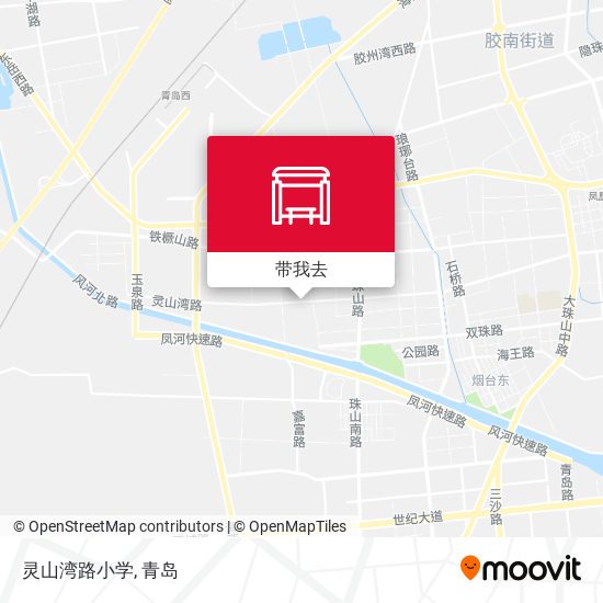 灵山湾路小学地图