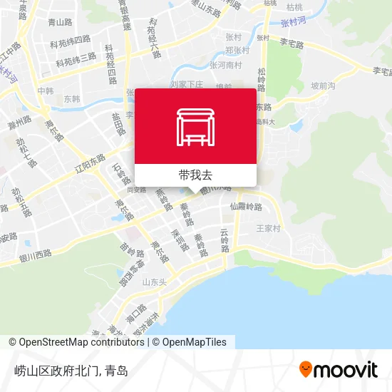 崂山区政府北门地图