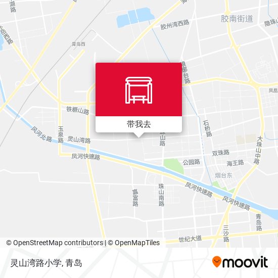 灵山湾路小学地图