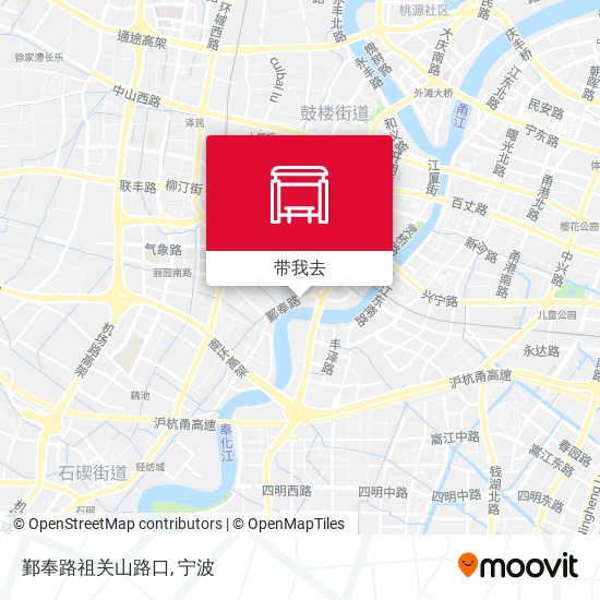 鄞奉路祖关山路口地图