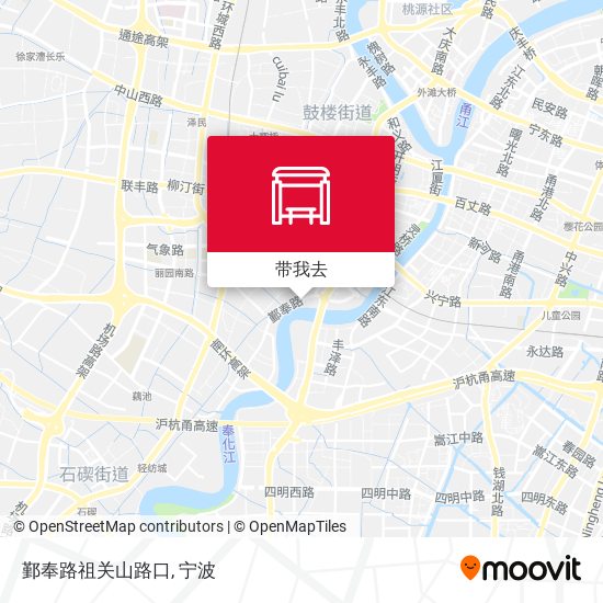 鄞奉路祖关山路口地图