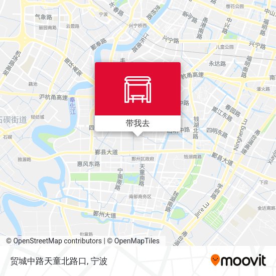 贸城中路天童北路口地图