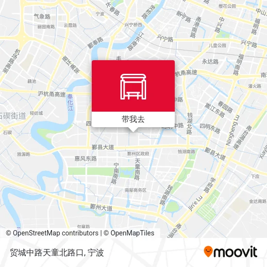 贸城中路天童北路口地图