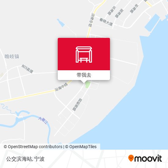 公交滨海站地图