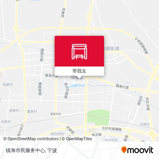 镇海市民服务中心地图