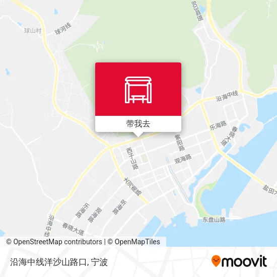 沿海中线洋沙山路口地图