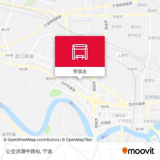 公交洪塘中路站地图