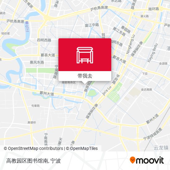 高教园区图书馆南地图