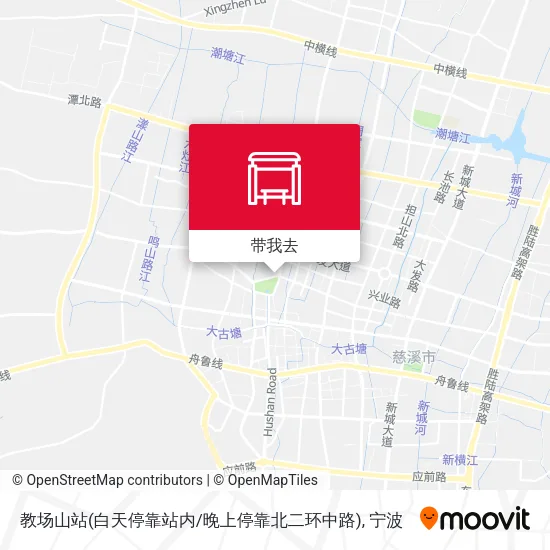教场山站(白天停靠站内/晚上停靠北二环中路)地图