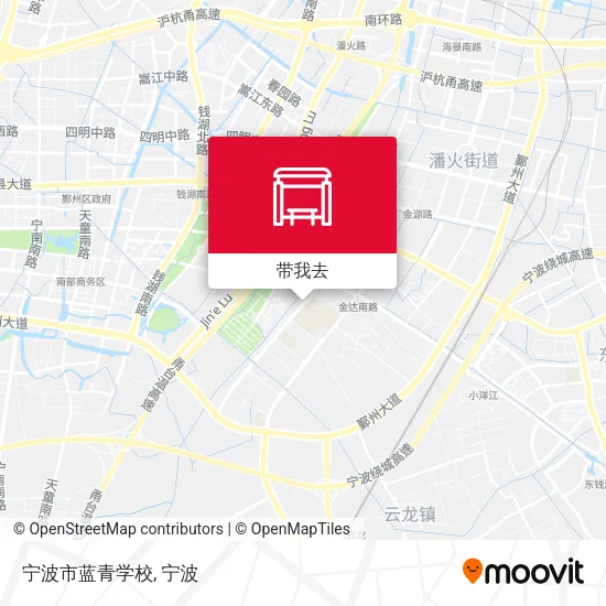 宁波市蓝青学校地图