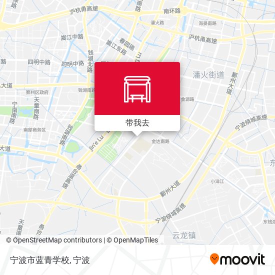 宁波市蓝青学校地图