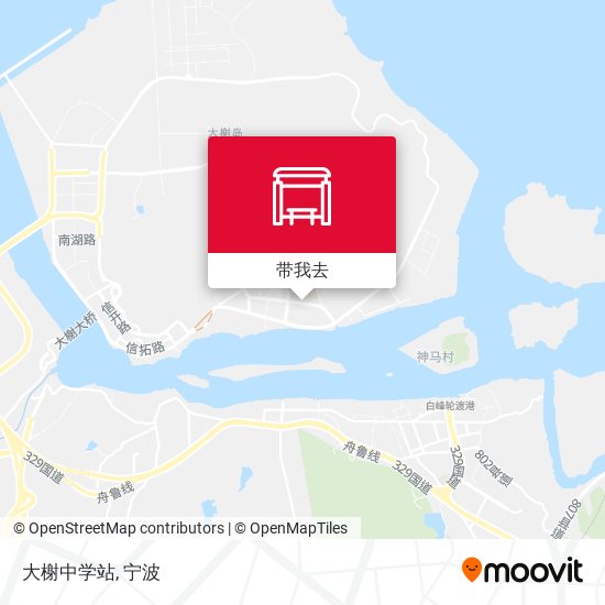 大榭中学站地图