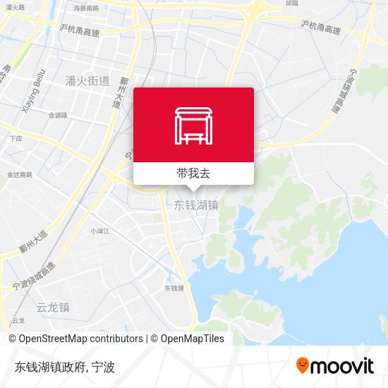 东钱湖镇政府地图