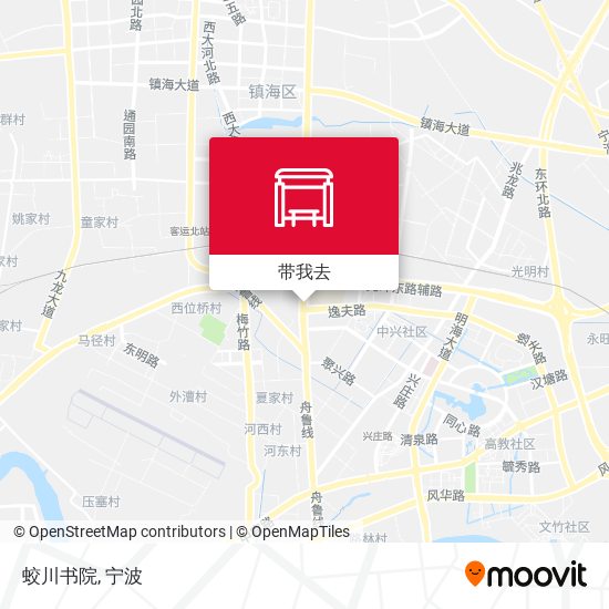 蛟川书院地图
