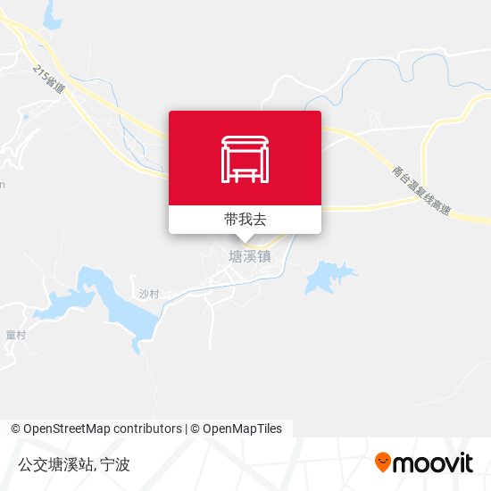 公交塘溪站地图