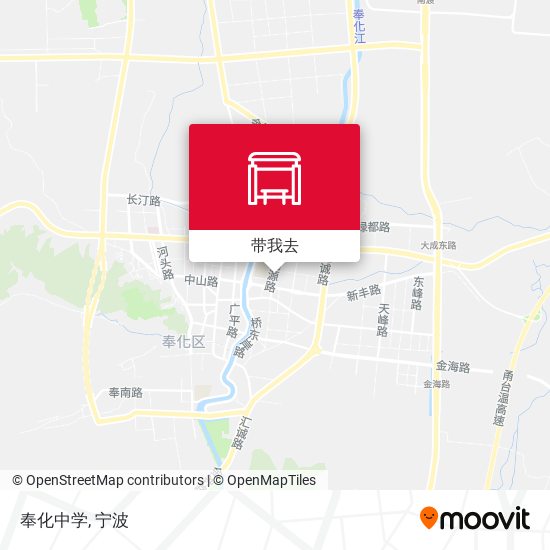 奉化中学地图