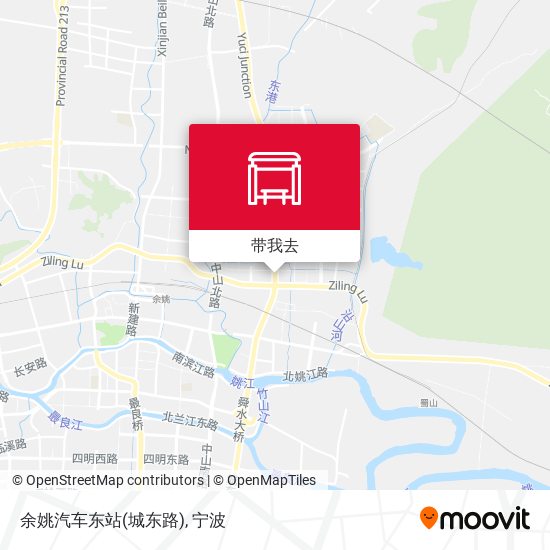 余姚汽车东站(城东路)地图