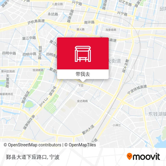 鄞县大道下应路口地图