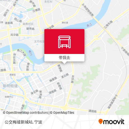 公交梅墟新城站地图