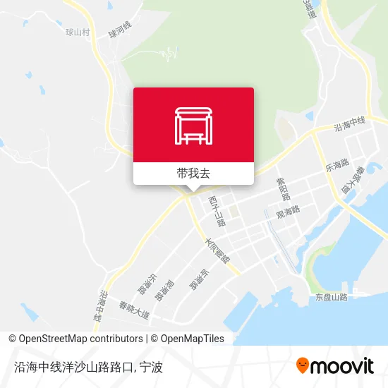 沿海中线洋沙山路路口地图